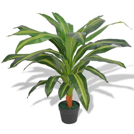 Kunst dracena plant met pot 90 cm groen 1