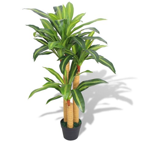 Kunst dracena plant met pot 100 cm groen 1