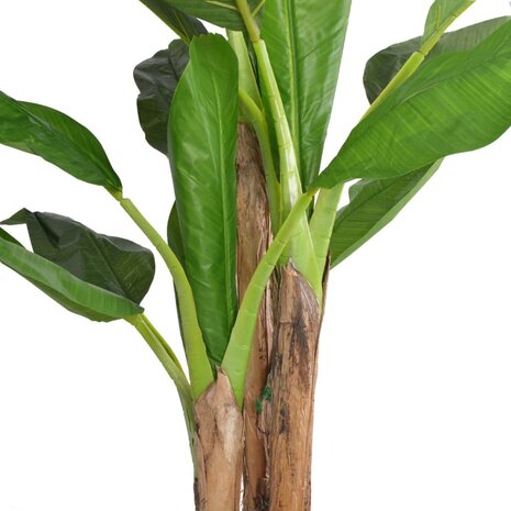 Kunst bananenboom plant met pot 175 cm groen 2