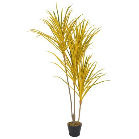 Kunstplant met pot dracaena 125 cm geel 1