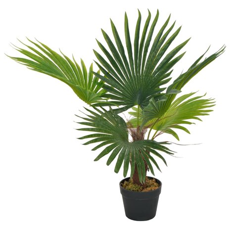 Kunstplant met pot palm 70 cm groen 1