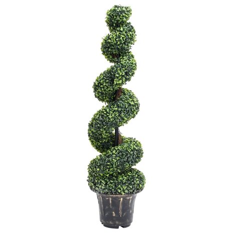 Kunstplant met pot buxus spiraal 117 cm groen 1