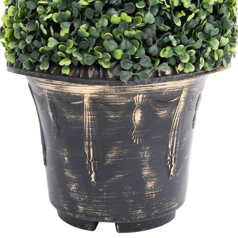 Kunstplant met pot buxus spiraal 117 cm groen 4