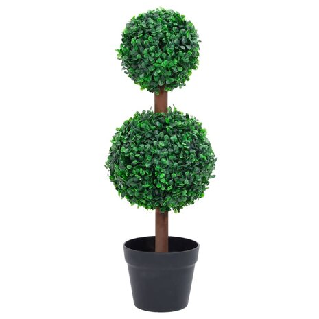 Kunstplant met pot buxus bolvorming 60 cm groen 1