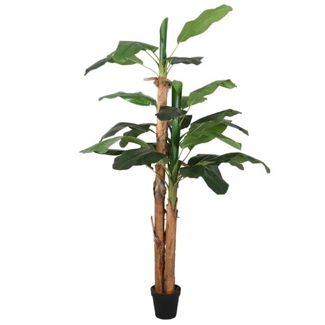 Kunstplant bananenboom 9 bladeren 120 cm groen 1