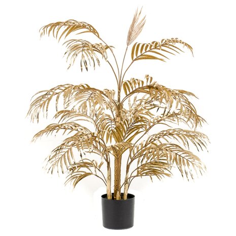 Emerald Kunstplant Areca palmboom 105 cm goudkleurig 1