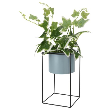 H&S Collection Kunstplant in pot met metalen standaard 44 cm 1