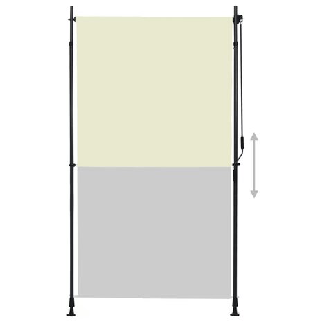 Rolgordijn voor buiten 120x270 cm crème 3