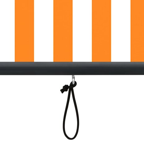 Rolgordijn voor buiten 60x250 cm wit en oranje 7