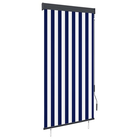 Rolgordijn voor buiten 80x250 cm blauw en wit 1