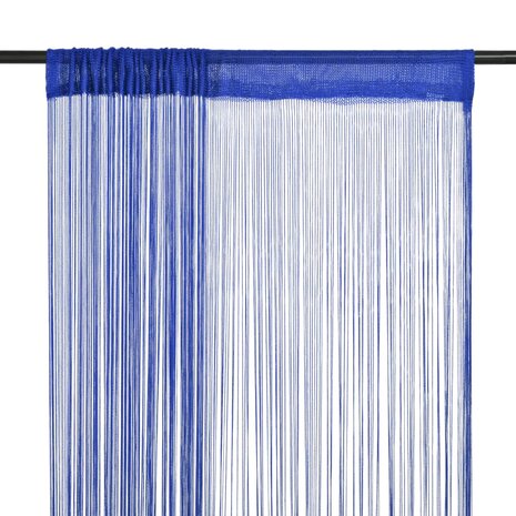 Draadgordijnen 140x250 cm blauw 2 st 1