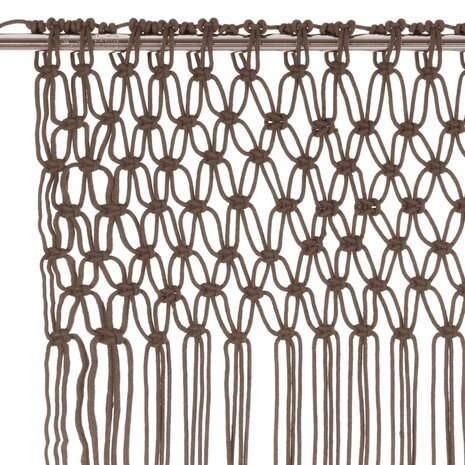 Gordijn macramé 140x240 cm katoen taupe 3