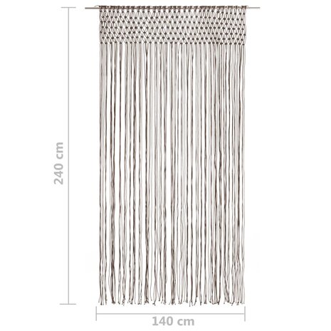 Gordijn macramé 140x240 cm katoen taupe 5