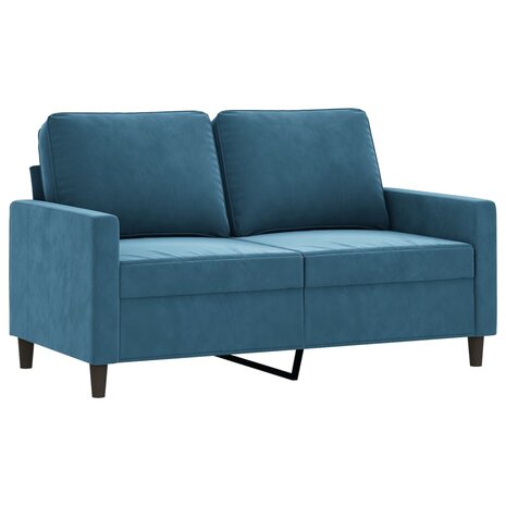 2-delige Loungeset met kussens fluweel blauw 3