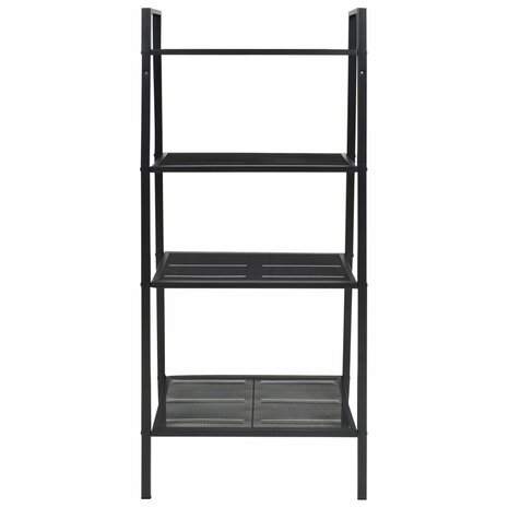 Ladder boekenkast 4 schappen metaal zwart 2