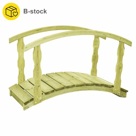 B-stock Tuinbrug 170x74x105 cm geïmpregneerd massief grenenhout 1