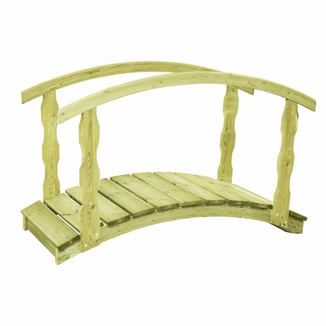 B-stock Tuinbrug 170x74x105 cm geïmpregneerd massief grenenhout 2