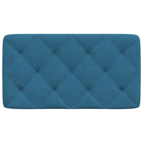 Hoofdbordkussen 90 cm fluweel blauw 5