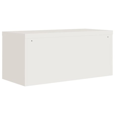 Archiefkast 90x40x130 cm staal wit 6