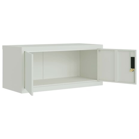 Archiefkast 90x40x145 cm staal lichtgrijs 5