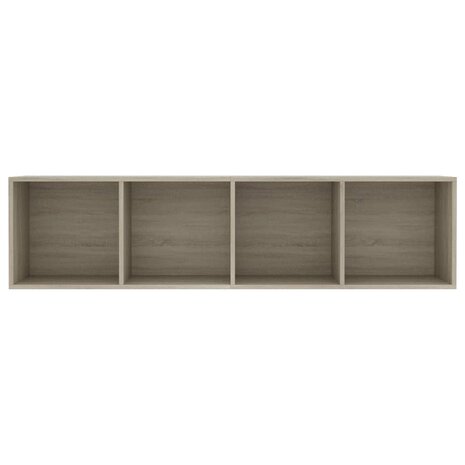 Boekenkast/tv-meubel 143x30x36 cm sonoma eikenkleurig 6