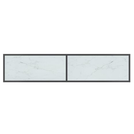 Wandtafel 160x35x75,5 cm gehard glas wit 5