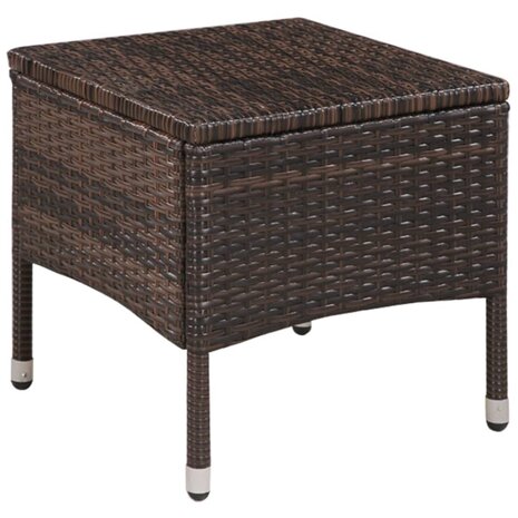 3-delige Bistroset poly rattan bruin 3