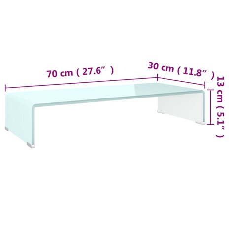 Tv-meubel/monitorverhoger 70x30x13 cm glas groen 6