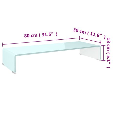 Tv-meubel/monitorverhoger 80x30x13 cm glas groen 6