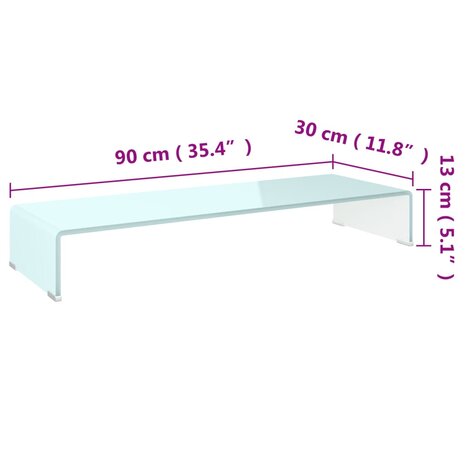 Tv-meubel/monitorverhoger 90x30x13 cm glas groen 6