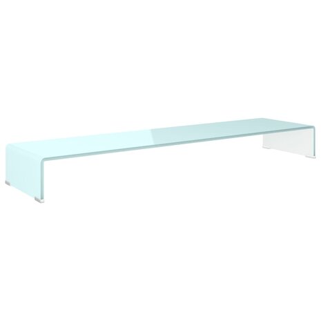 TV-meubel/monitorverhoger 120x30x13 cm glas groen 2