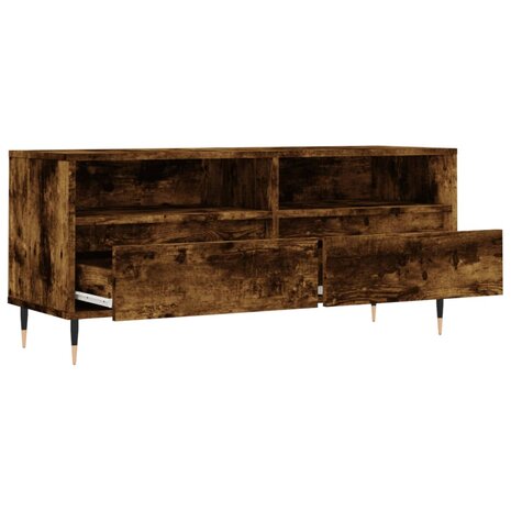 Tv-meubel 100x34,5x44,5 cm bewerkt hout gerookt eikenkleurig 6