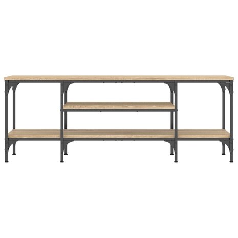 Tv-meubel 121x35x45 cm bewerkt hout en ijzer sonoma eikenkleur 4