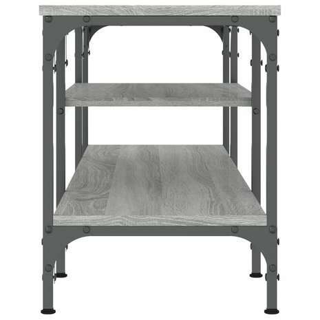 Tv-meubel 121x35x45 cm bewerkt hout en ijzer grijs sonoma eiken 5