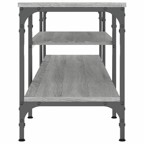 Tv-meubel 161x35x45 cm bewerkt hout en ijzer grijs sonoma eiken 5