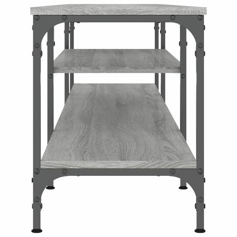 Tv-meubel 201x35x45 cm bewerkt hout en ijzer grijs sonoma eiken 5