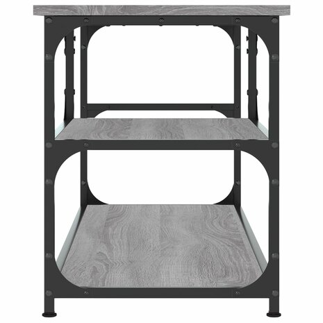 Tv-meubel 103x38x46,5 cm en bewerkt hout staal grijs sonoma 5