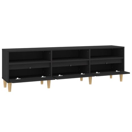 Tv-meubel 150x30x44,5 cm bewerkt hout zwart 7