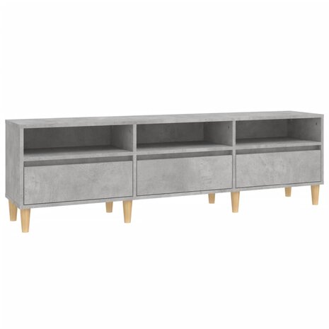 Tv-meubel 150x30x44,5 cm bewerkt hout betongrijs 2