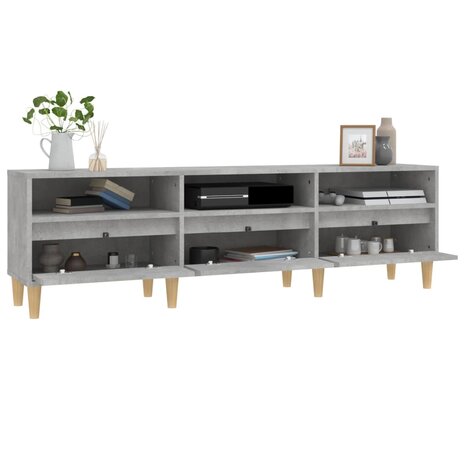 Tv-meubel 150x30x44,5 cm bewerkt hout betongrijs 5