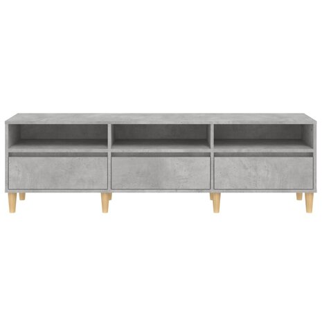 Tv-meubel 150x30x44,5 cm bewerkt hout betongrijs 6