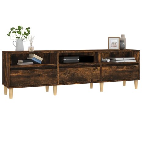 Tv-meubel 150x30x44,5 cm bewerkt hout gerookt eikenkleurig 4