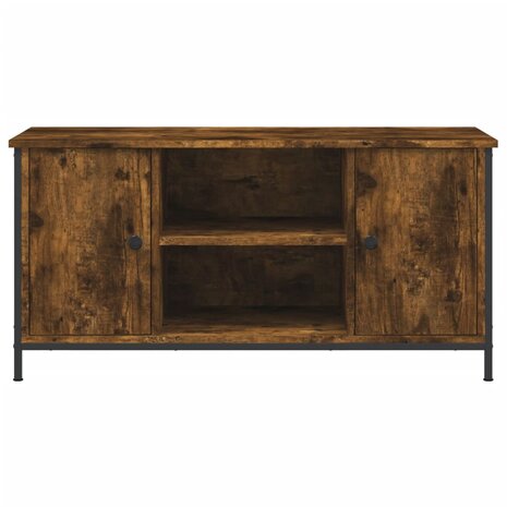 Tv-meubel 100x40x50 cm bewerkt hout gerookt eikenkleurig 6