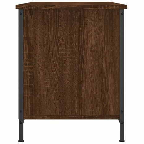 Tv-meubel 100x40x50 cm bewerkt hout bruin eikenkleur 7