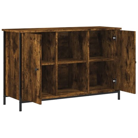 Tv-meubel 100x35x65 cm bewerkt hout gerookt eikenkleurig 6