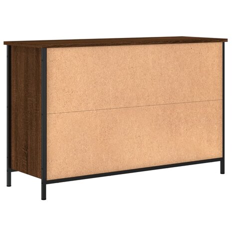 Tv-meubel 100x35x65 cm bewerkt hout bruin eikenkleur 8