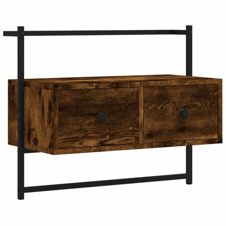 Tv-meubel wandgemonteerd 60,5x30x51 cm hout gerookt eikenkleur 2