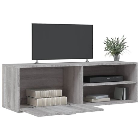 Tv-meubel 120x34x37 cm bewerkt hout grijs sonoma eikenkleurig 3