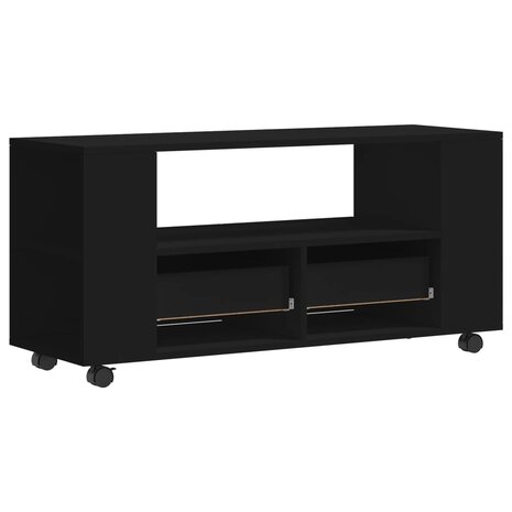 Tv-meubel 102x34,5x43 cm bewerkt hout zwart 8