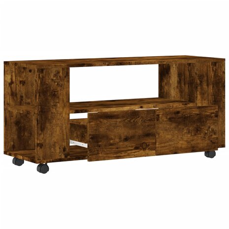 Tv-meubel 102x34,5x43 cm bewerkt hout gerookt eikenkleurig 5